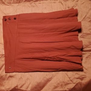 MUSTARD/GOLD WRAP/FLARE SKIRT